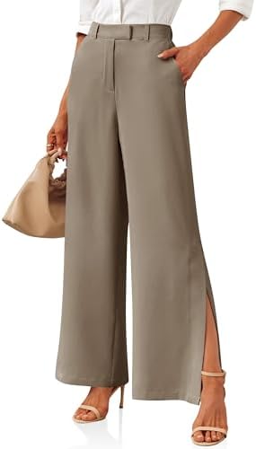 cemi ceri women's high waist dress pants Cemi Ceri Women's High Waist Dress Pants w/Button Decorate, Size Small/Color Black at Amazon Women's Clothing store