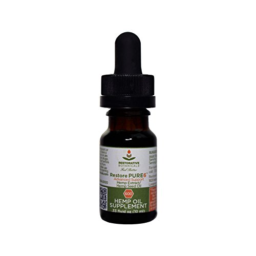 Restore PURE6 Hemp Oil Extract 600 mg Advanced Formula 0.33 ounce (10ml) Restorative Botanicals Restore PURE6 Hemp Oil Extract 600 mg Advanced Formula 0.33 ounce (10ml) Restorative Botanicals