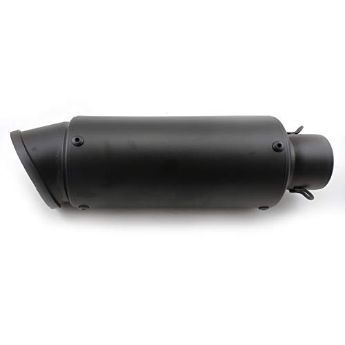 Soosee Universal 51mm Slip-on Modified Motorcycle Exhaust Pipe Muffler (Black)