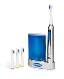 Glamtek Ultra-Lightweight, Rechargeable Ultrasonic Toothbrush With UV Sanitizer