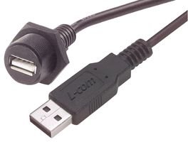 L-COM WPUSBAX-5M COMPUTER CABLE, USB, 5M, BLACK