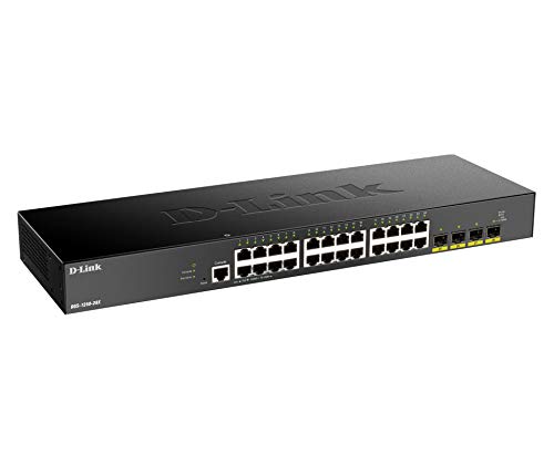 D-Link-DGS-1250-28X-Switch-28-Puertos-Gigabit-Gestionable-con-UpLink-a-10Gbps-Layer-2-y-Layer-3-Lite-24x-101001000BASE-T-4X-10G-uplink-SFP-y-1x-Consola-RJ-45-Negro