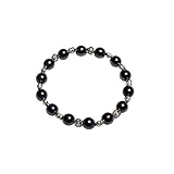 USWEL Women’s Hematite Bracelet Adjustable Magnetic Healing Hand Made Crystals and Antique Beads (Antique)