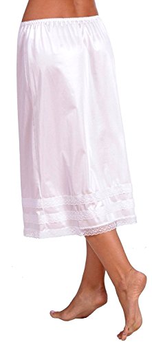 Patricia Lingerie Women's Anti-Static Half Slip Snip-It 23", 25" and 27" (White, M)