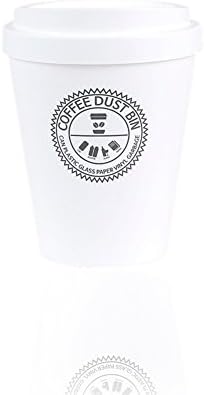 NatureLiving Hot Coffee Cups Mini Waste Can 1-1/2 Gallon with Swing Lid, White