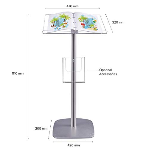 DISPLAY SALES - Free standing catalog or menu stand with binder rings | | Ideal for menus, catalogs, or as a presentation stand