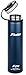 Fluid Sports 24oz Vacuum Insulated Stainless Steel Water Bottle BPA Free Thermos - Zero Sweat Flask - Wide Mouth Hydro Canteen - Double Walled Travel Mug - Durable Powder Coated Exterior