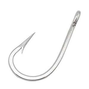Orootl 10-30pcs Hameçons Pêche 7691 Au Thon Silure Truite En Acier Inoxydable Blanc Pour La Pêche En Eau Douce Ou La Pêche En Mer Taille 3/0-13/0