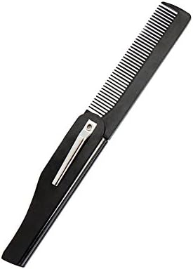 Suweqi 1Pc Fashion Mens Womens Handmade Folding Pocket Clip Hair Moustache Beard Comb