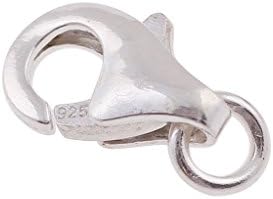 YDT 925 Sterling Silver Lobster Claw Clasp for Jewelry Necklace Bracelet 10mm 10pcs