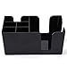 Tebery 3 Pack Black Plastic Bar Caddy with 6 Compartments, Refillable Bar Organizer Holds Napkins, Toothpicks, Straws - 9