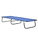 Outsunny Deluxe Folding Military-Style Camping Cot, Blue