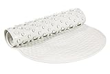 Premium Bath Tub Mat - Non-Slip & Anti-Bacterial with suction cups - 29 x 16 in. long, White