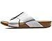 FitFlop Women's Aix Leather Slide Sandals Dress, Silver, 8 M US