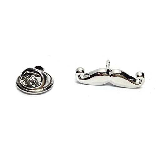 Moustache lapel pin badge