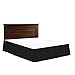 Nestl Black Full Bed Skirt - Full Size Bed Skirt 14 Inch Drop - Brushed Microfiber Bed Skirts - Hotel Quality Pleated Bed Skirt - Shrinkage & Fade Resistant