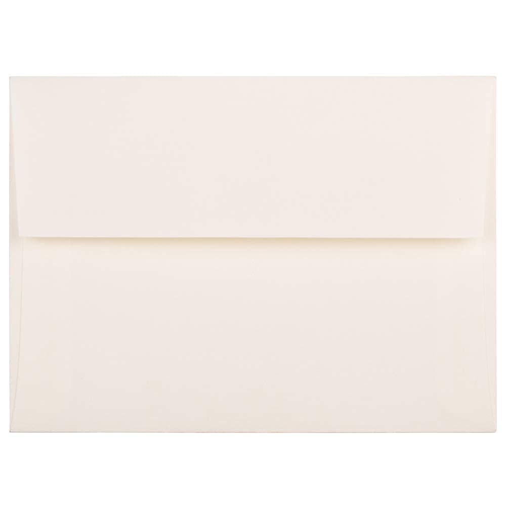 JAM PAPER A6 Strathmore Invitation Envelopes - 120.6 x 165.1 mm - Natural White Linen - 50/Pack