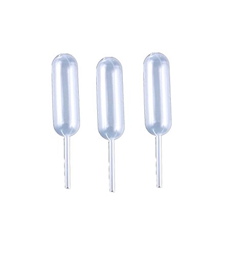 Haobase 50pcs Clear 4ml Liquid Dropper Pasteur Pipette Plastic Transfer Pipettes