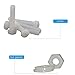 SZHKM M3 Nylon Screws and Nuts Phillips Head Nylon Washers Hex Computer Screws Assortment Kit Plastic Bolts and Nuts White NL3-05 350Pcs