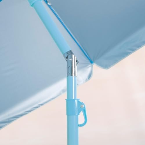 Sombrilla de Playa inclinable D220 cm, Azul, Exterior (62485)