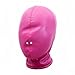 Adult Sex Toy Leather Costume Mask Hood All Colsed Mouth Gag Headgear Harness Hood Fetish Bondage Head Mask(Head < 58cm, Red)thumb 3