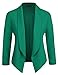 Michel Womens 3/4 Sleeve Lightweight Open Front Blazer Business Casual Work Office Cardigan Jacket with Plus Size Jade 2XL