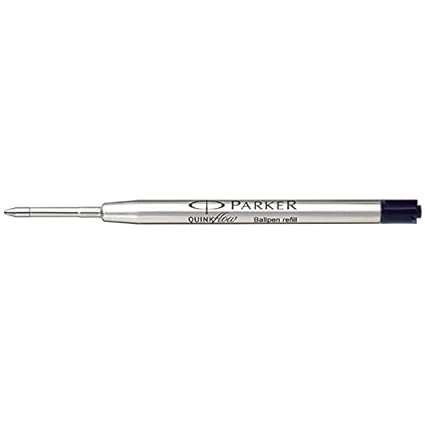 Parker QuinkFlow Medium Tip Ball Pen Refill - Black, Blister Pack of 2