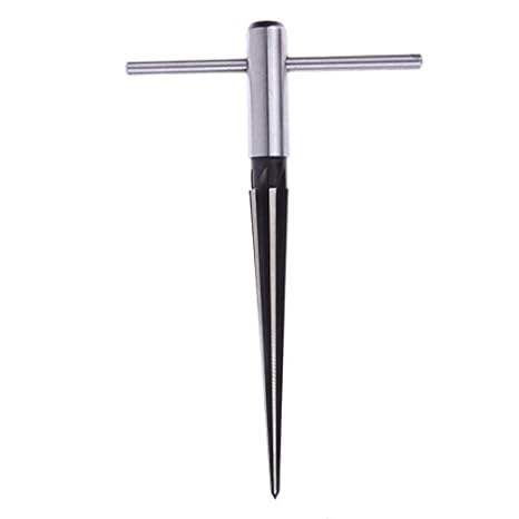Generic 3-13mm Bridge Pin Hole Hand Held Reamer T Handle Tapered 6 Fluted Chamf Reaming Woodworker Cutting Tool Core Drill Bit NG4S