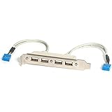 StarTech.com 4 Port USB A Female Slot Plate Adapter (USBPLATE4)