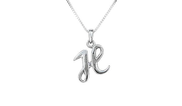 Sterling Silver Initial Charm Necklace 