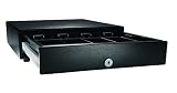APG VP320-BL1416 Vasario Series Standard-Duty Painted-Front Cash Drawer with MultiPRO 320 Interface, 24V, 13.8" x 4" x 16.3", Black