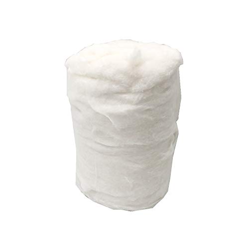 Ivie Organic Luxury Cotton Fiber Batting 1lb Natural Color Eco Friendly High Fill Power Stuffing for Pillow Comforter Dolls (Combed Cotton Fiber(1 Pound))