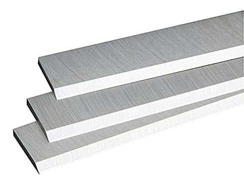 13-1/16 x 5/8 x 1/8 HSS Planer Blades - Set of 3 for Woodworking - Silver