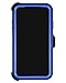WallSkiN Case for iPhone Xs Max (6.5”) Heavy Duty Full Body Military Grade Drop Protection Carrying Cover Holder | Holster for Men Belt with Clip Stand – Navy Blue