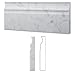 Italian Carrara White Marble Polished 5 X 12 Baseboard - Box of 5 Pcs.