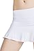 32e-SANERYI Women's Basic Elastic Tennis Skirt with Shorts Active Skort (sk25,S,White)