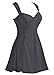 COCOPEAR Women Elegant Crossover One Piece Swimdress Floral Skirted Swimsuit(FBA),Black,X-Large / 10-12