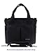 ROYALFAIR Small Diaper Bag Tote Bag for Toddler Mommy Messenger Tote Diaper Bags Purse with Stroller Hook (Black)