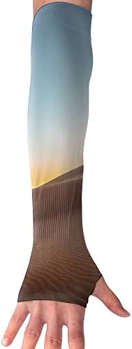 Fallake Arm Sleeves, Desert Sunblock Heavy Duty Elastic Ice Silk Cooler Skin Protection Beach Arm Sleeves Arm Cover Gloves For Summer Outdoor Activities For Men Women