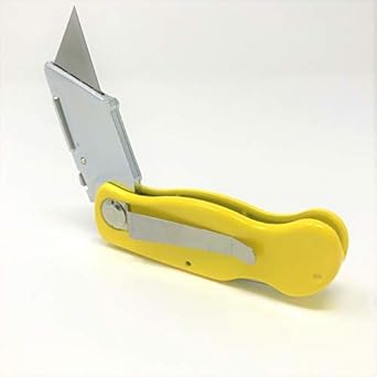 KABEER ART Folding Box Cutter Utility Knife with 5 Replaceable Stainless Steel Blades