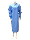 Surgical Gown 1ply rotecno fabric w/snaps, large, each