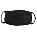 ILJILU 2 Pcs Cotton Blend Anti Dust Face Mouth Mask Black for Man Woman
