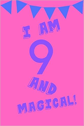I Am 9 And Magical Purple Pink Balloons Banner Nine 9 Yr Old