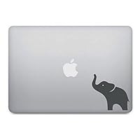 Grey Elephant Macbook Decal - Sticker Removable Vinyl Skin for Apple Macbook Pro Air Mac Laptop - G001-GREY