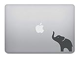 Grey Elephant Macbook Decal - Sticker Removable Vinyl Skin for Apple Macbook Pro Air Mac Laptop - G001-GREY
