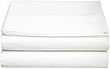Cathay Luxury Silky Soft Polyester Single Flat Sheet, Queen Size, White