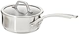 Calphalon AccuCore Stainless Steel Shallow Sauce Pan with Cover, 2.5-Quart