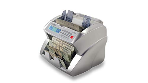 New SILVER by AccuBANKER S2500 Basic Commercial Bill Counter - Convenient Front Loaded Hopper - Count Up to 1,600 Bills/Minute