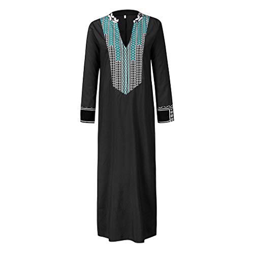 Witspace Women Long Sleeve Ladies Autumn and Winter Long Maxi Kaftan Dress Plus Size
