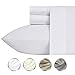 California Design Den 1000 Thread Count King Size Sheet Set, Winner Architectural Digest Best Sheet, Luxury 100% Cotton Sateen Bed Sheets, Softer Than Egyptian Cotton (White)